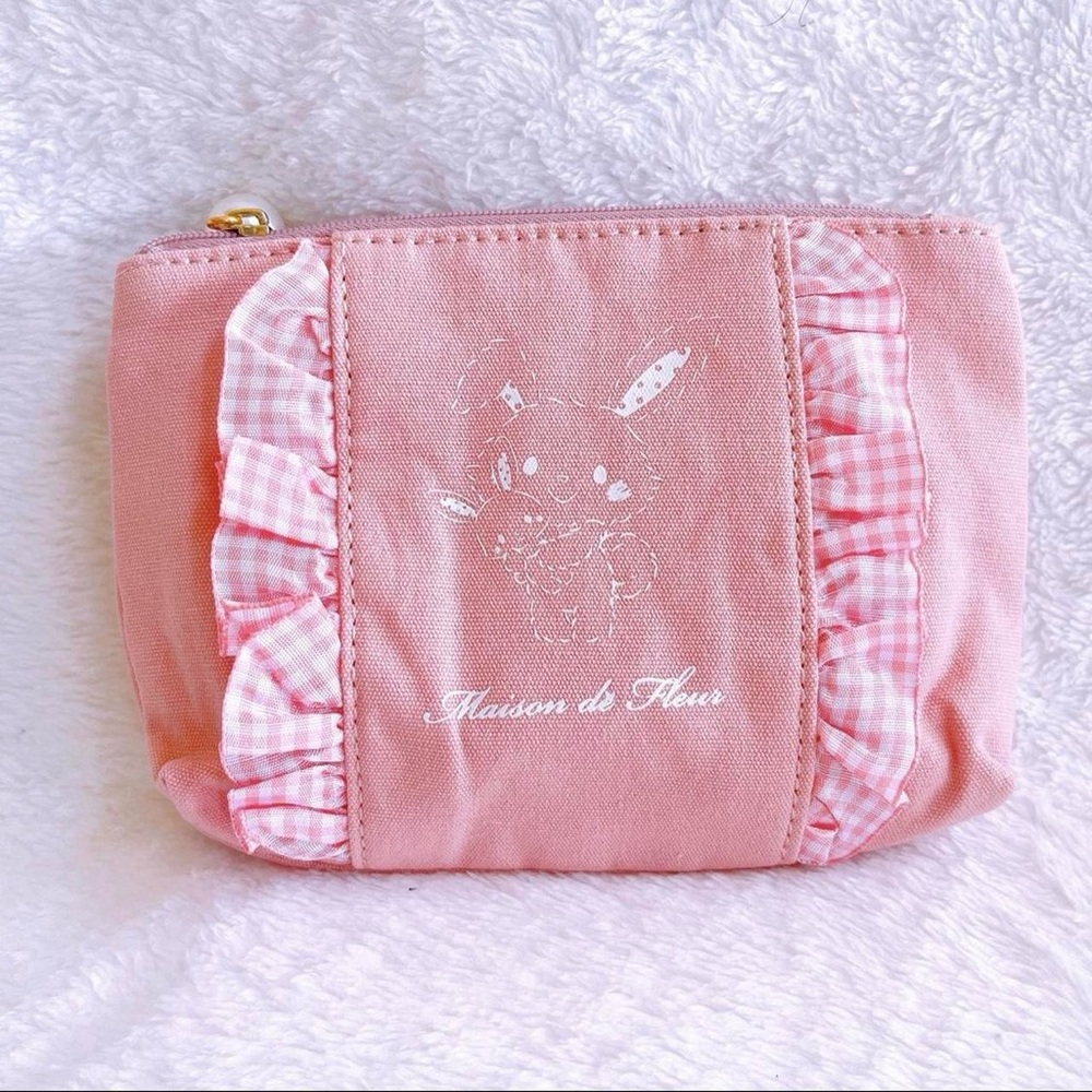 Maison de Fleur limited edition sanrio wishmemell small pink cosmetic bag